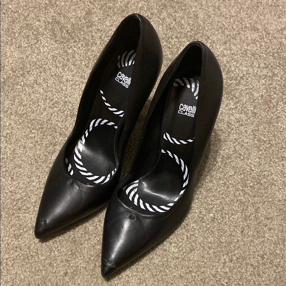 Cavalli Class Sleek Black Heels